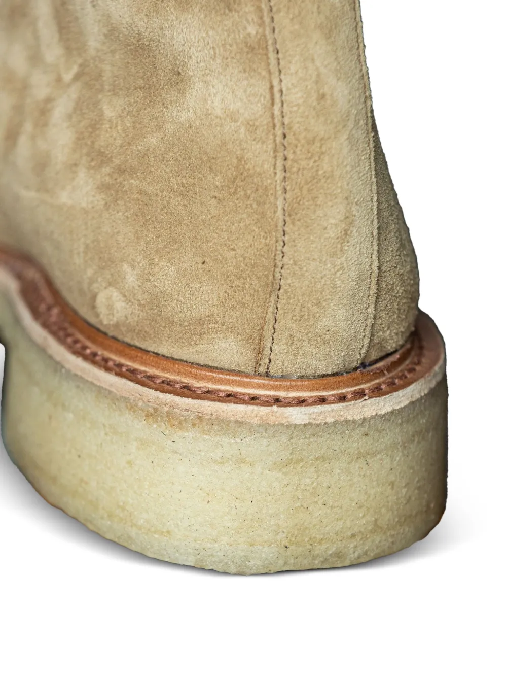 Fortela x Trickers suède veterlaarzen Beige