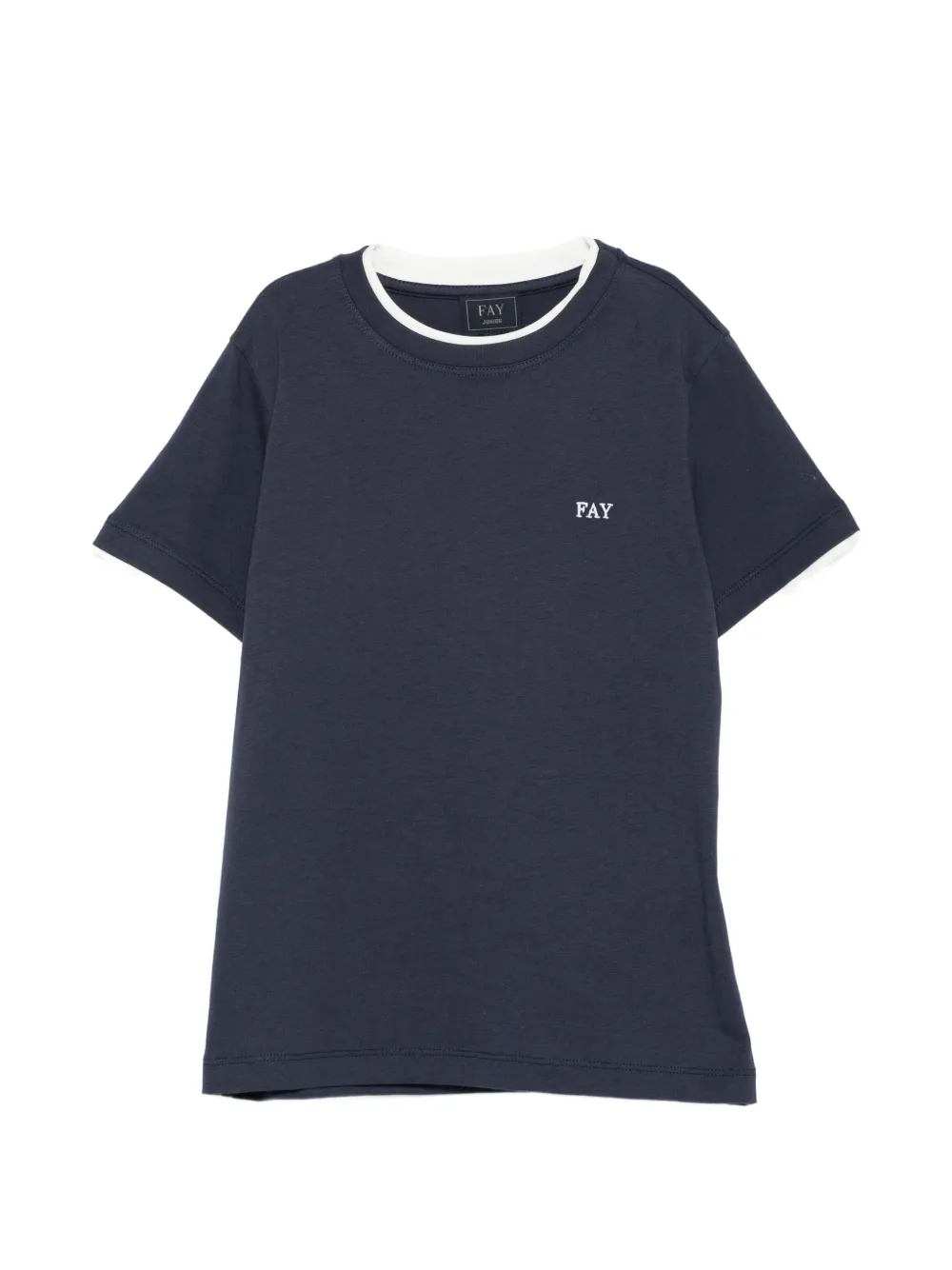 Fay Kids logo-detail T-shirt - Blu