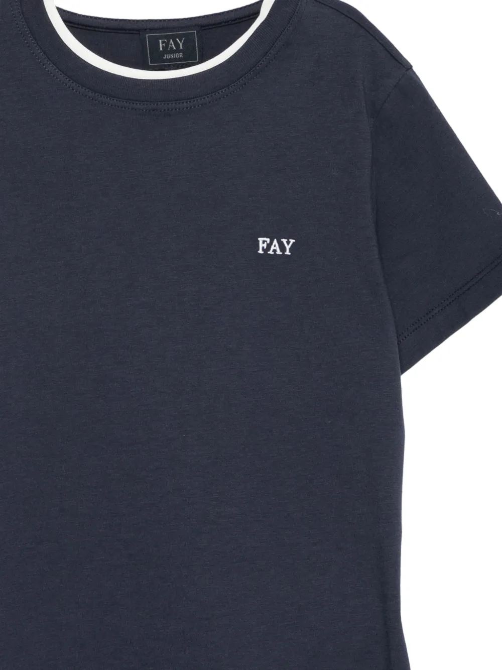 Fay Kids T-shirt met logo Blauw