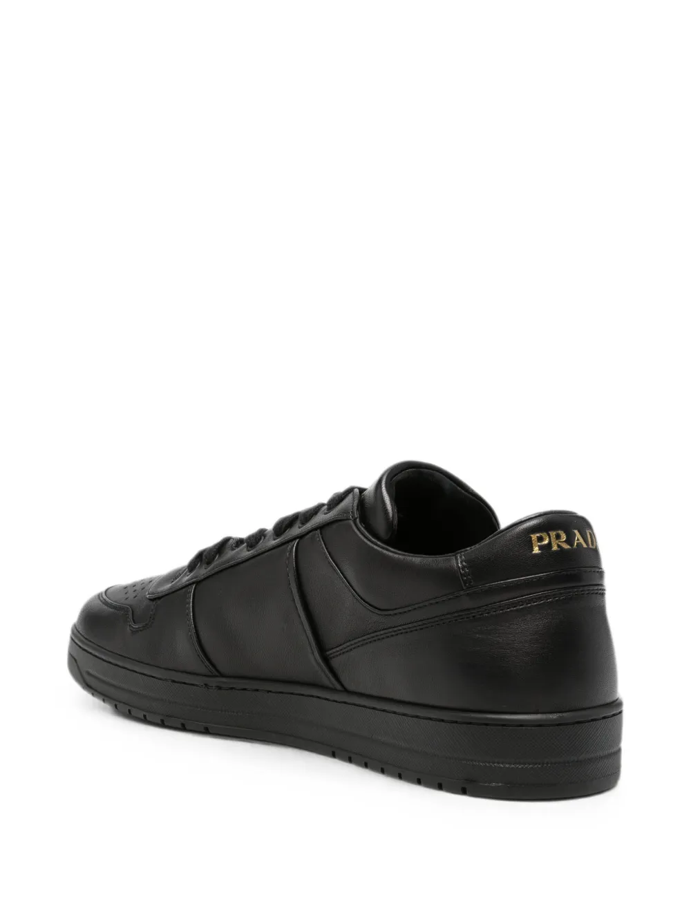 Prada Downtown logo-plaque sneakers Zwart