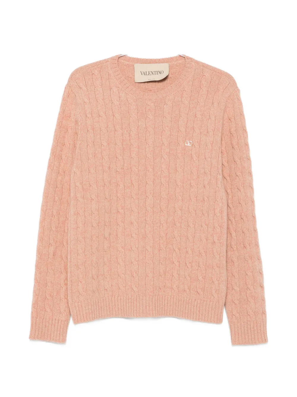 Valentino Garavani VLogo Signature cable-knit - Rosa