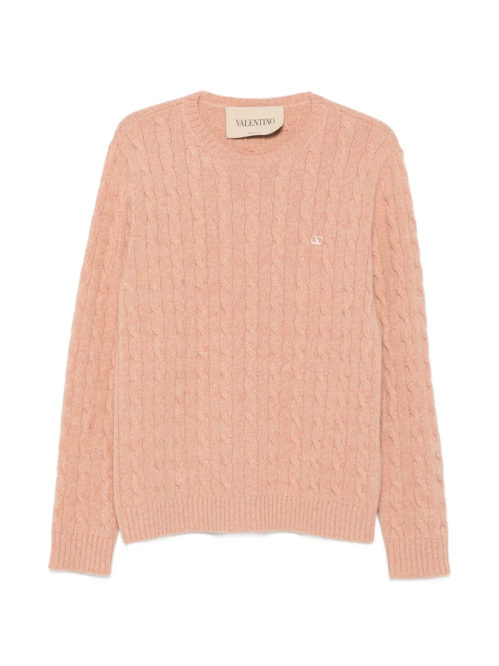 Valentino Garavani VLogo Signature cable-knit - Rosa
