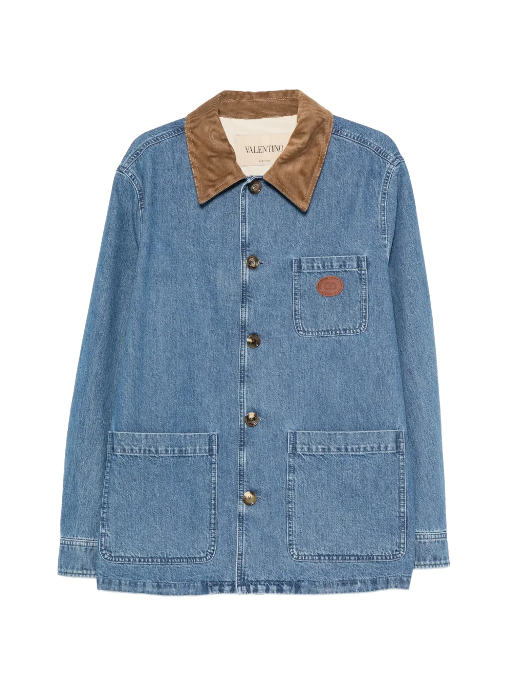 Valentino Garavani logo-patch denim jacket - Blu