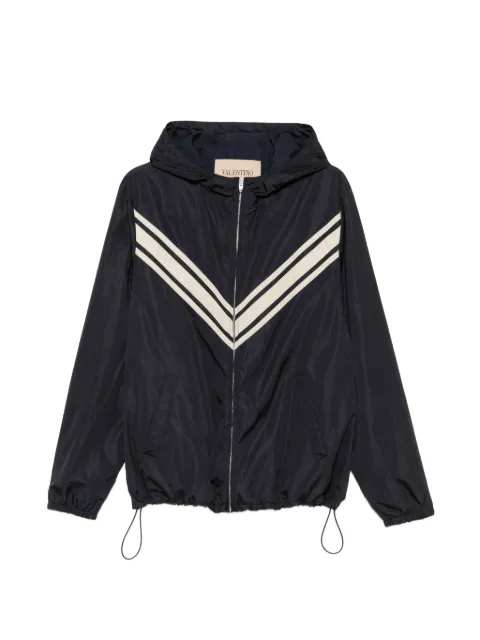 Valentino Garavani chaqueta con capucha y detalle chevron