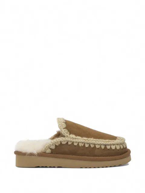 Mou slippers de ante sobrehilados