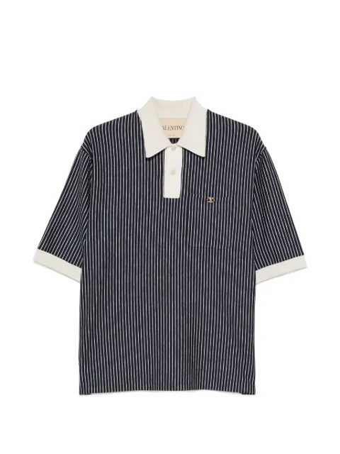 Valentino Garavani VLogo Signature striped-pattern polo shirt