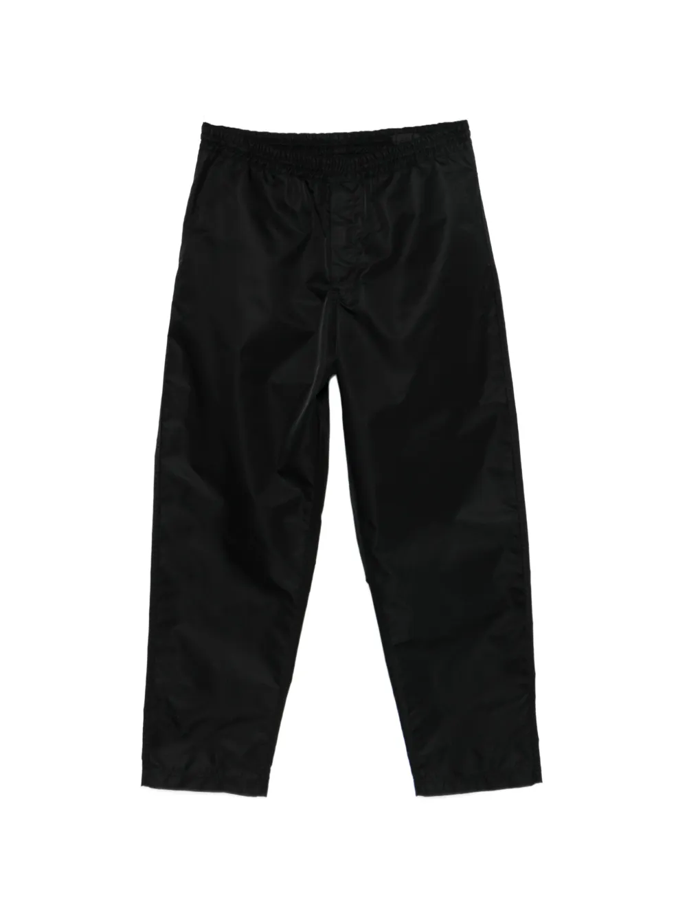 Prada elasticated-waistband straight-leg trousers - Schwarz