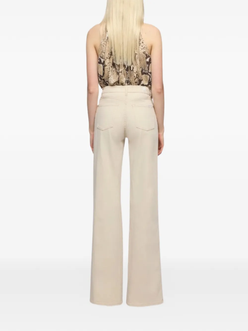  7 For All Mankind Wide-leg Jeans - Neutrals 