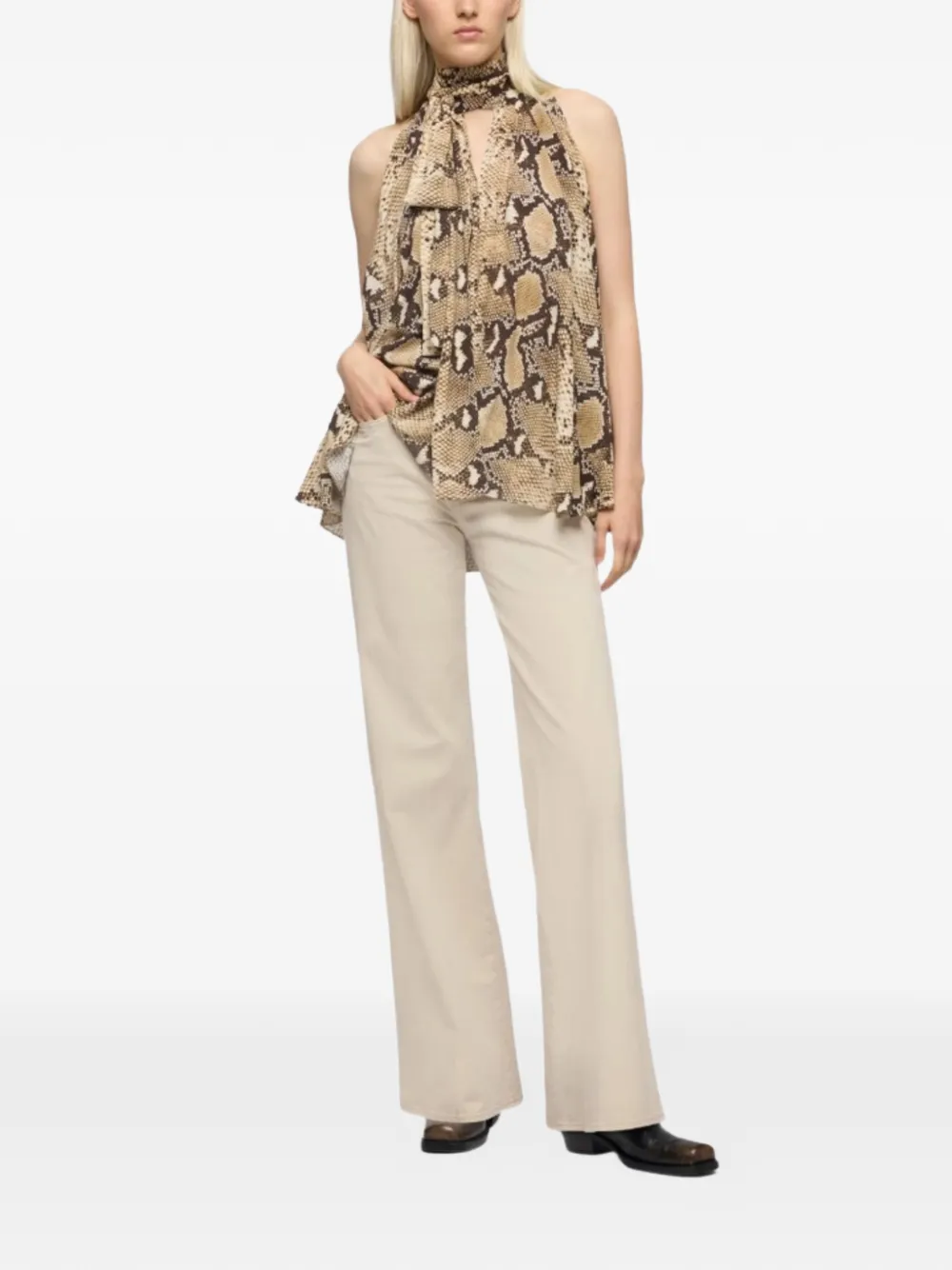  7 For All Mankind Wide-leg Jeans - Neutrals 