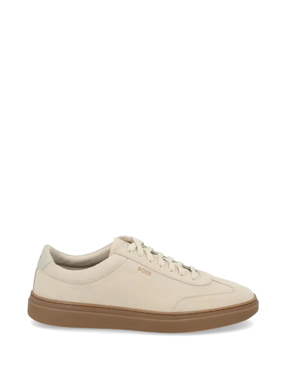 BOSS leather sneakers Beige
