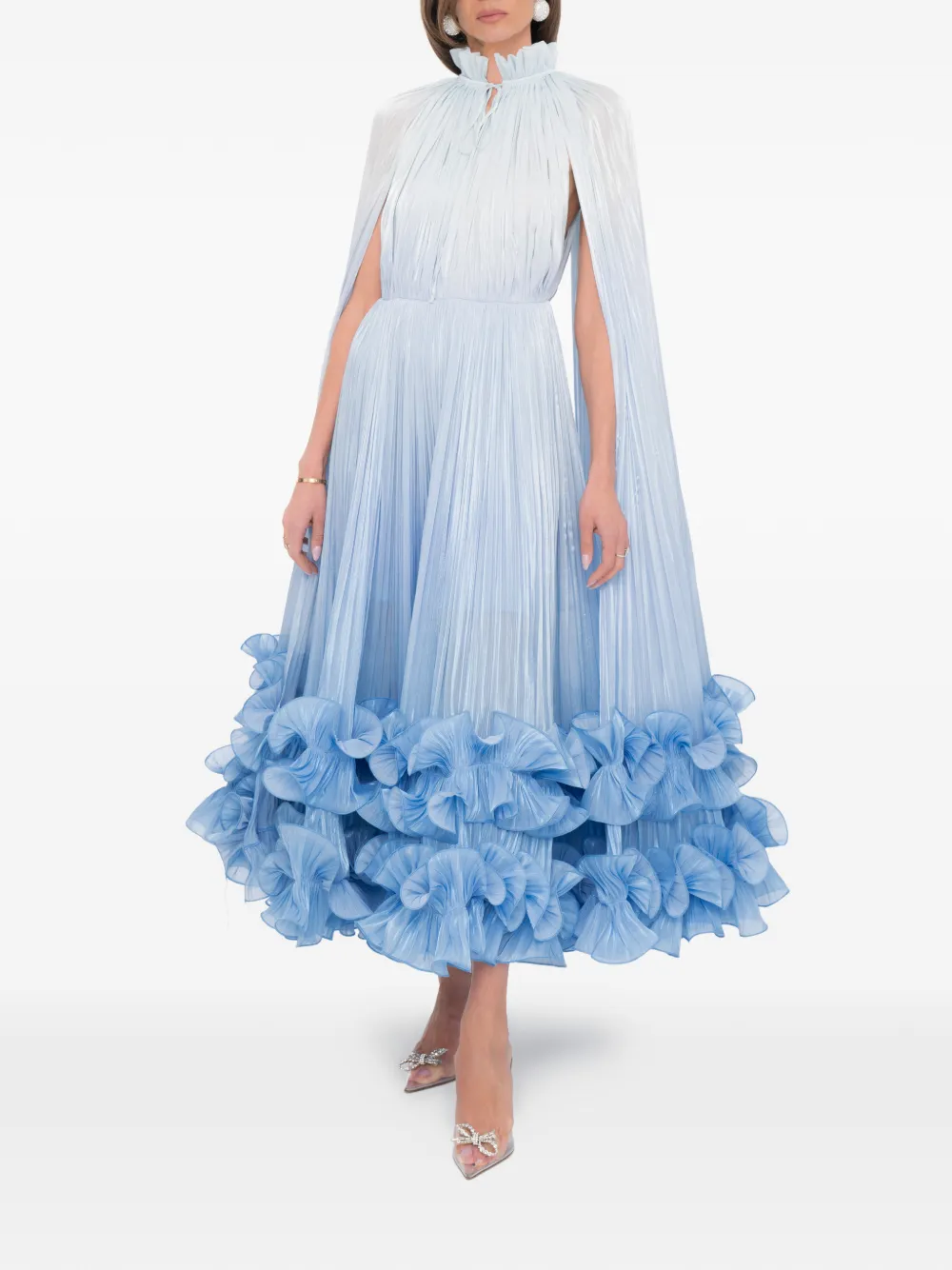 Ana Radu Mystic Wave jurk met print Blauw
