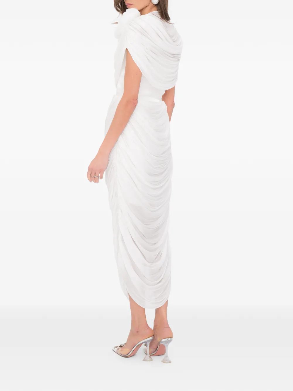 Ana Radu Fleur midi-jurk Wit