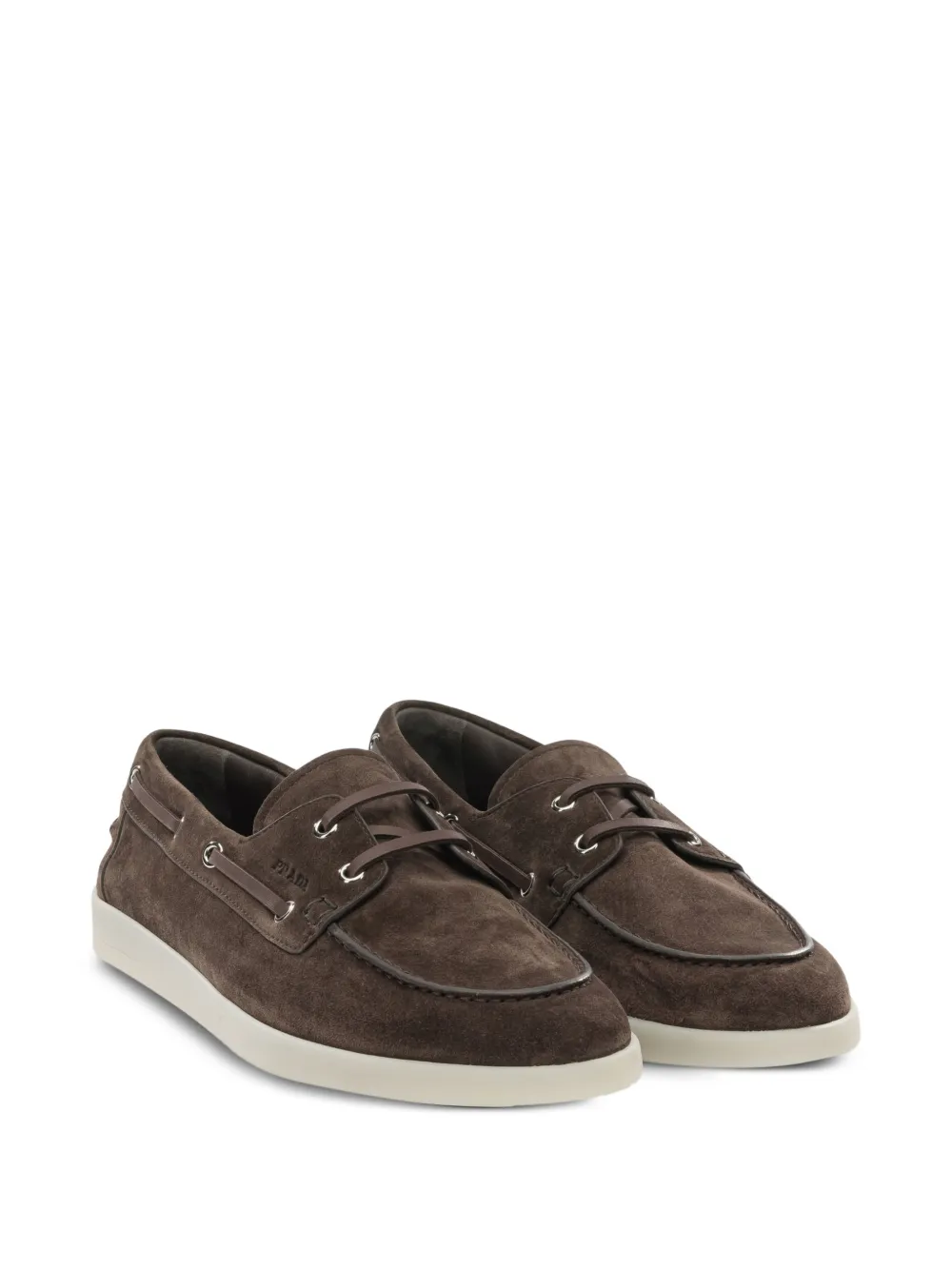 Prada lace-up suede boat shoes Bruin