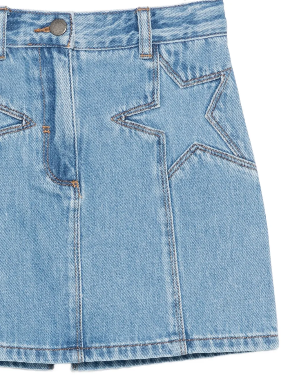 Stella McCartney Kids Rok met knoopsluiting en sterdetail Blauw