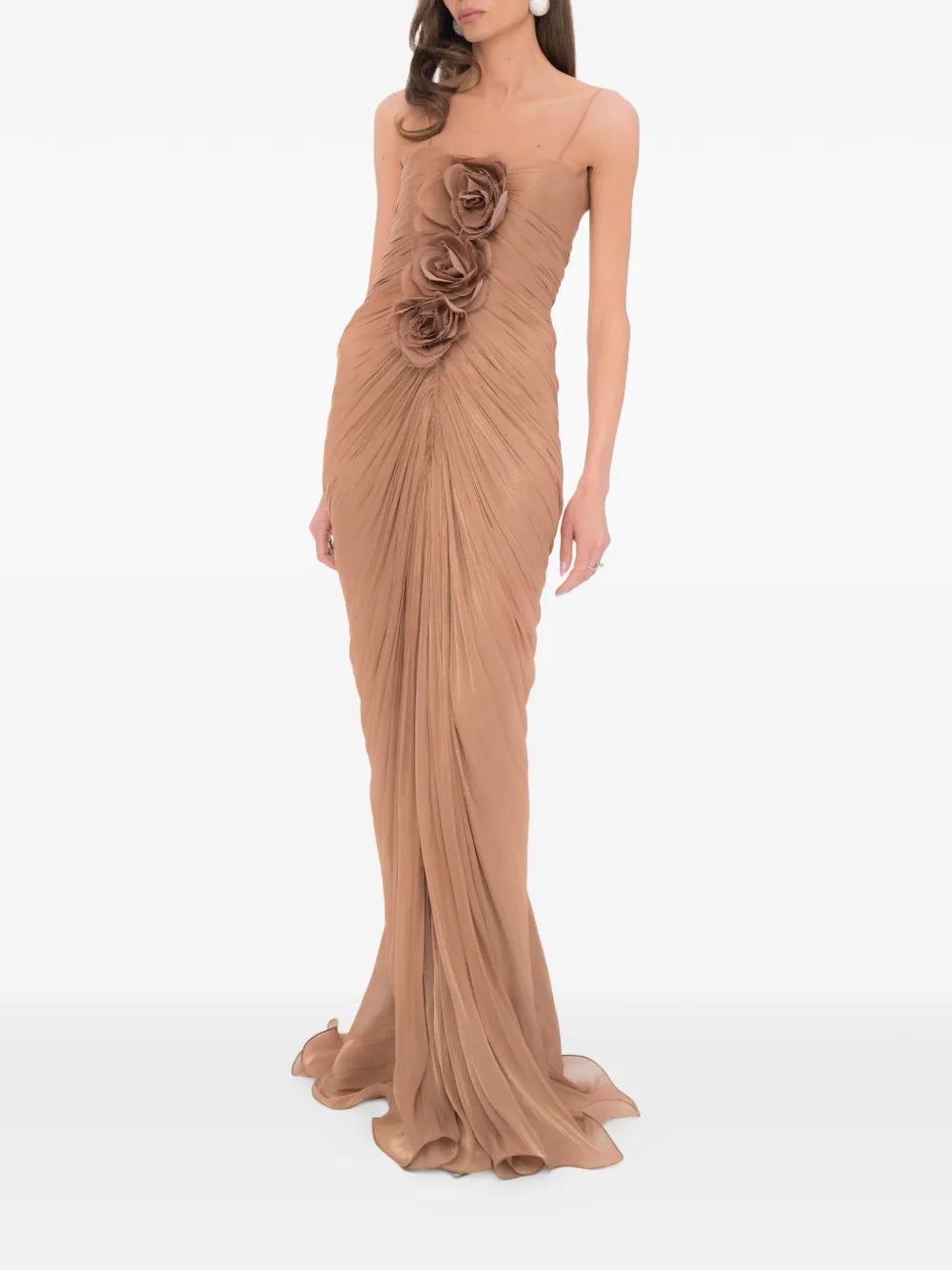 Ana Radu Amber Bloom jurk Bruin