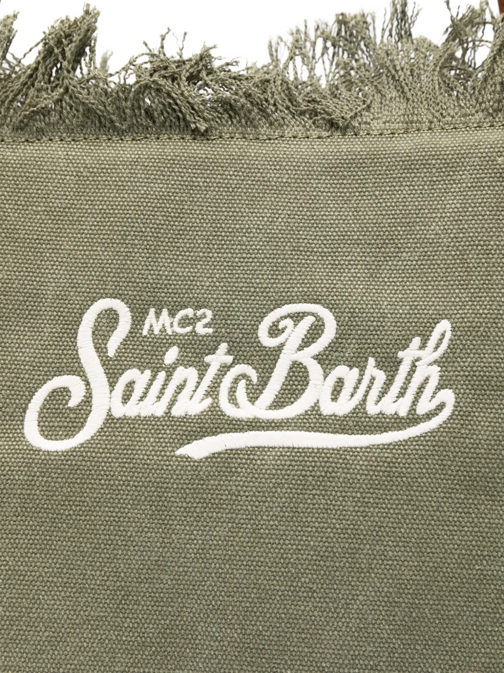 MC2 Saint Barth City shopper met franje Groen