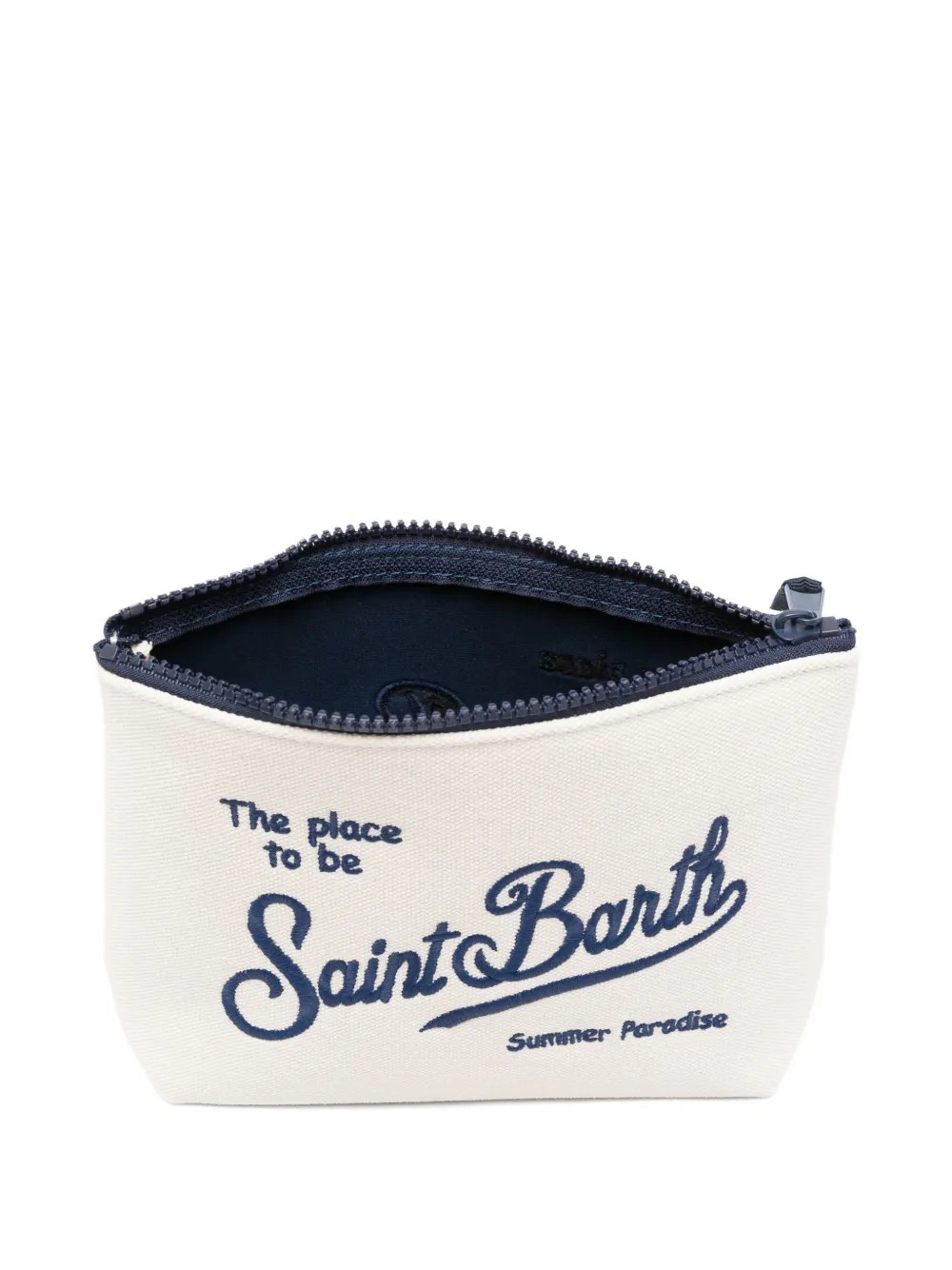 MC2 Saint Barth Aline clutch met borduurwerk Beige