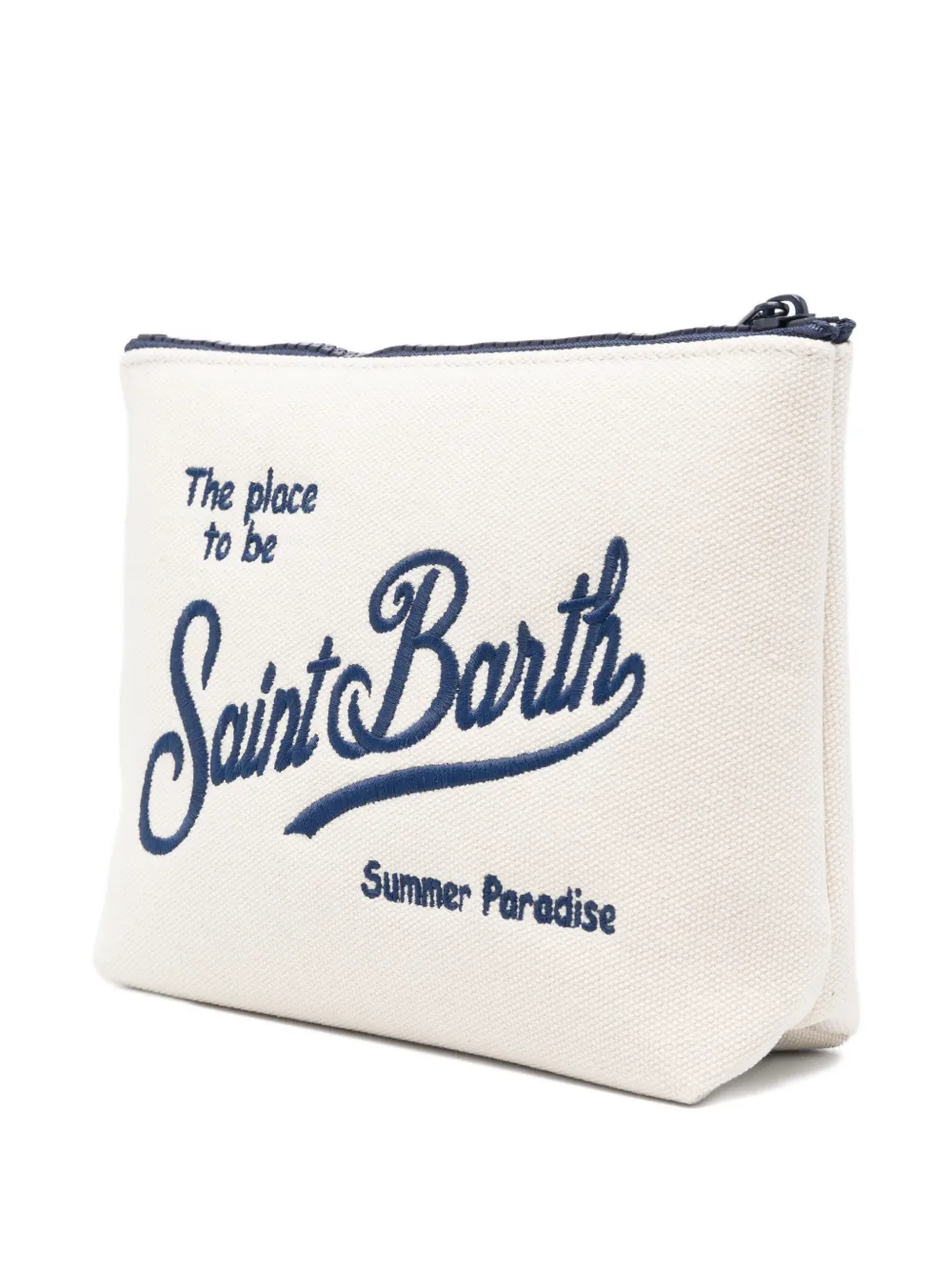 MC2 Saint Barth Aline clutch met borduurwerk Beige