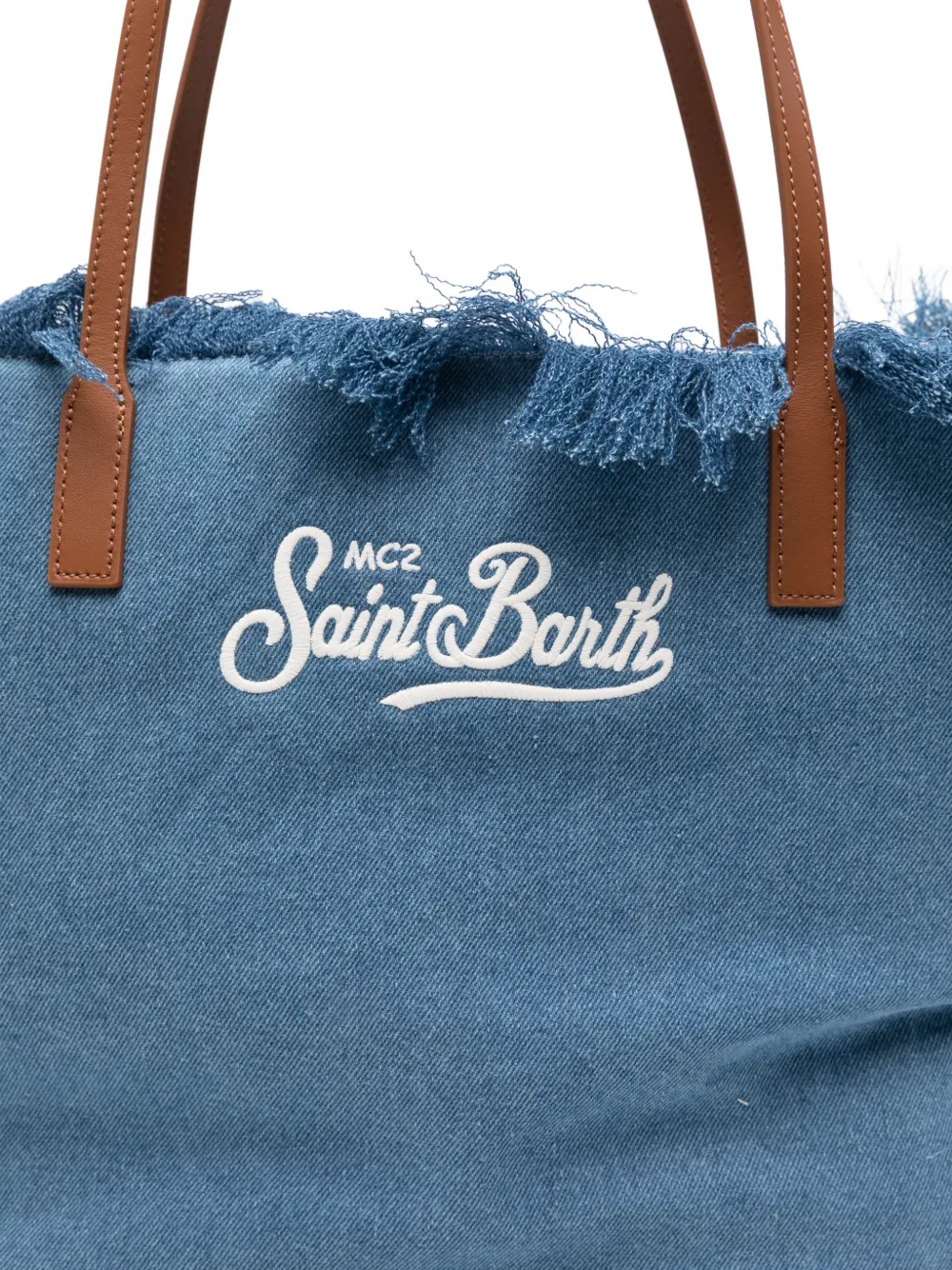 MC2 Saint Barth Strandtas met franje Blauw