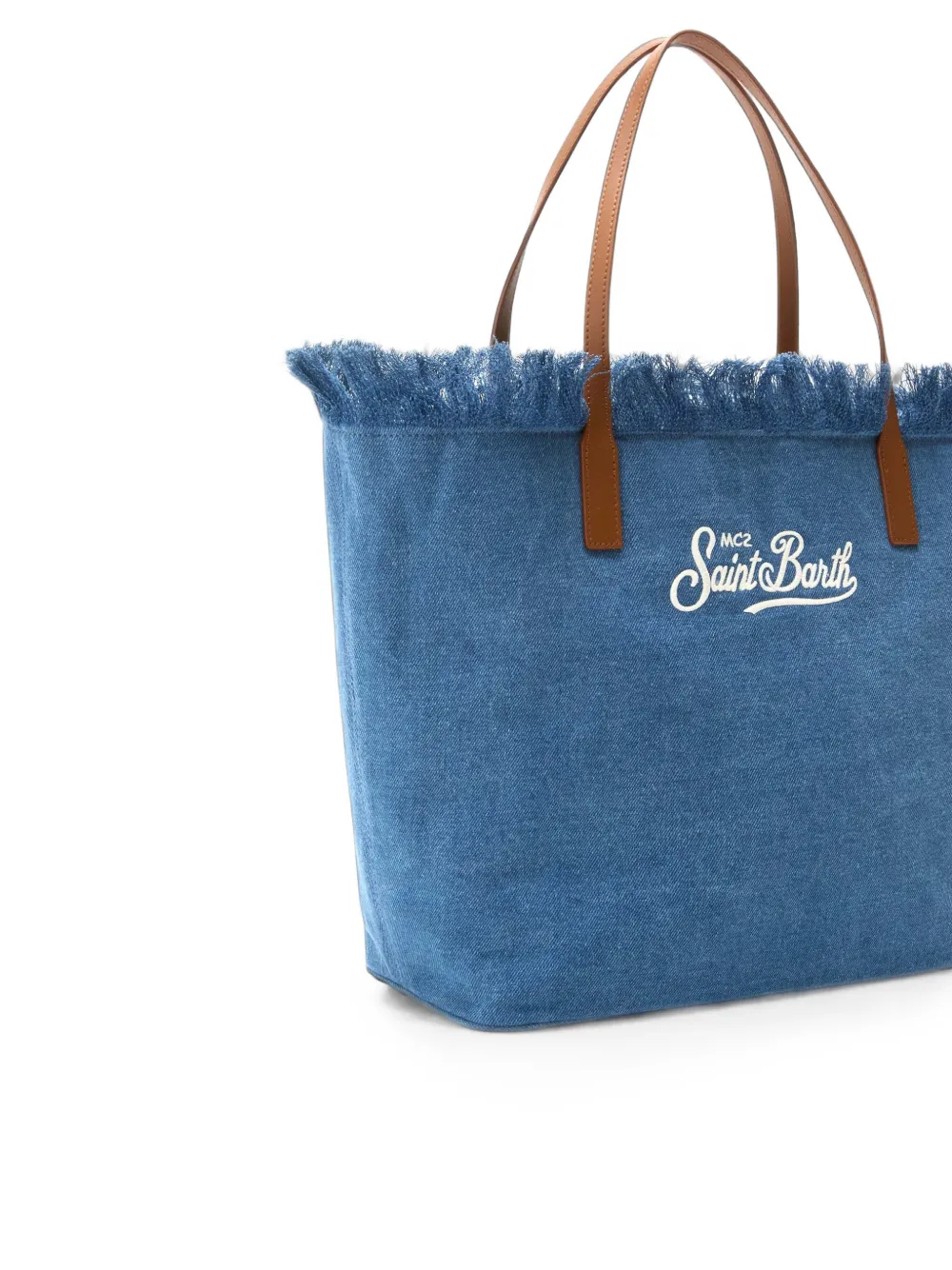 MC2 Saint Barth Strandtas met franje Blauw