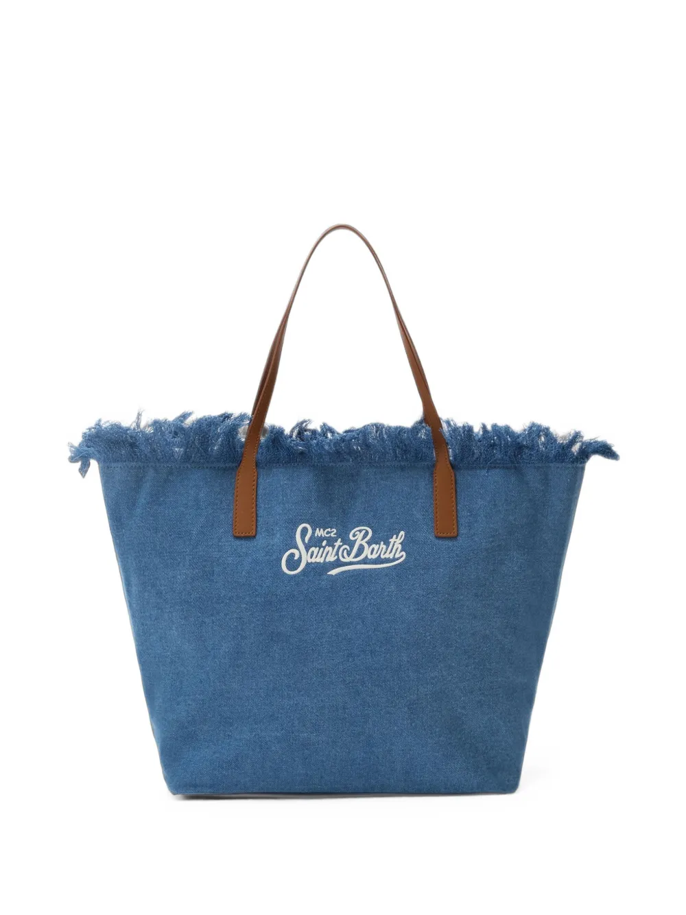 MC2 Saint Barth Strandtas met franje Blauw