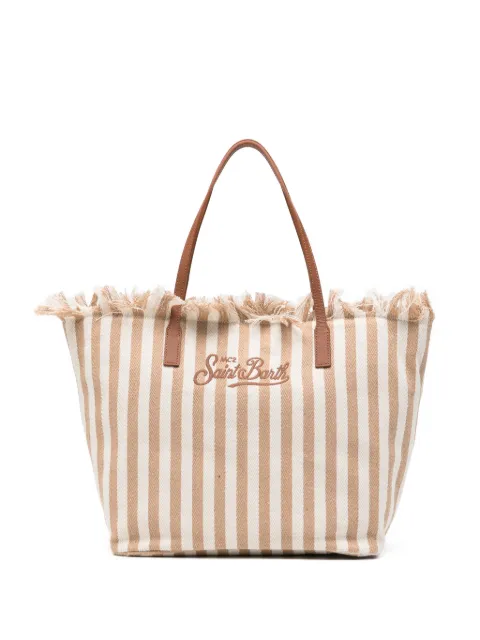MC2 Saint Barth City striped fringed tote bag
