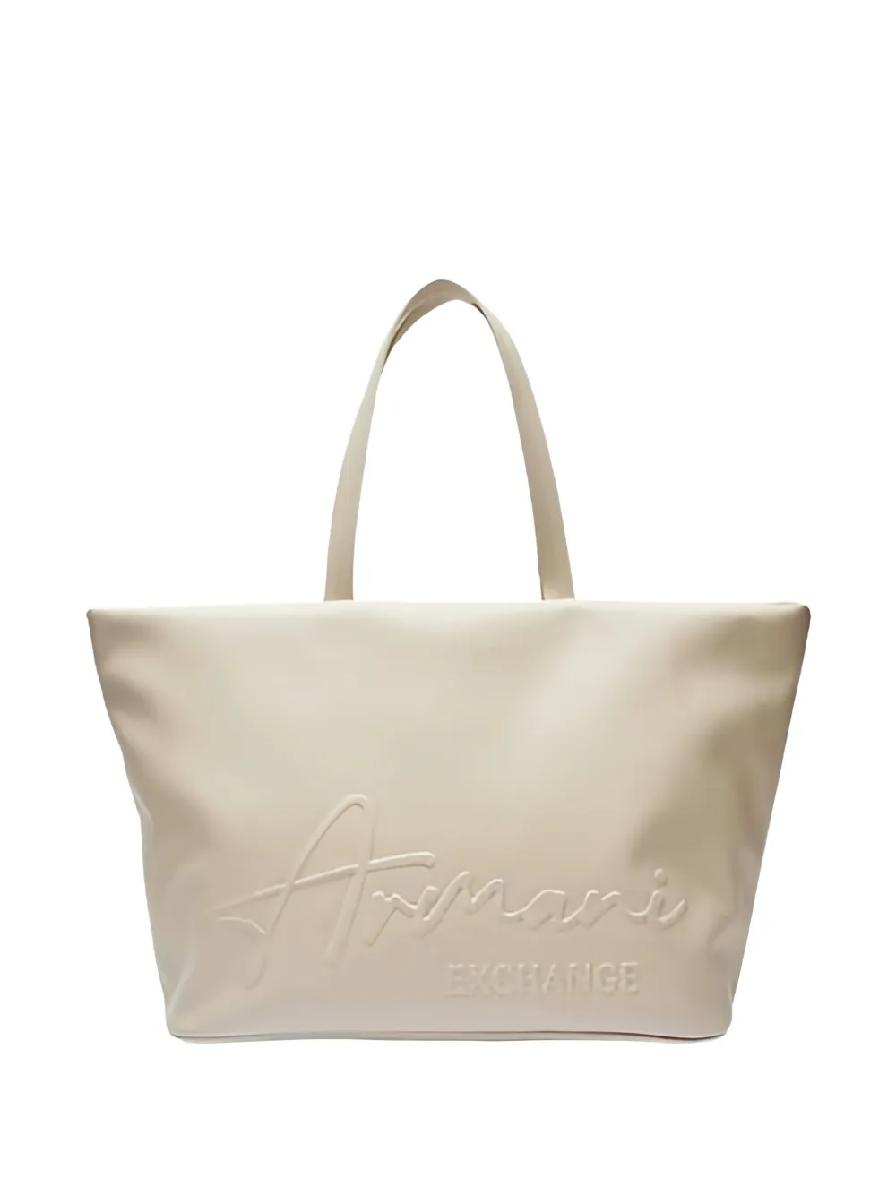 Armani Exchange embossed-logo shoulder bag - Toni neutri