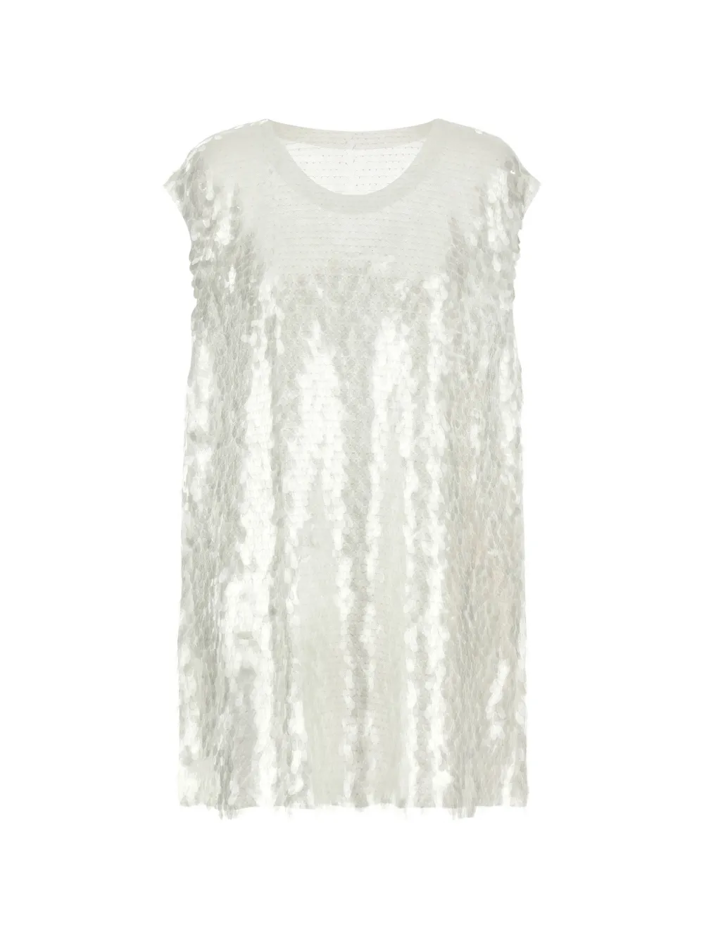 Norma Kamali Boyfriend sequin top - Bianco