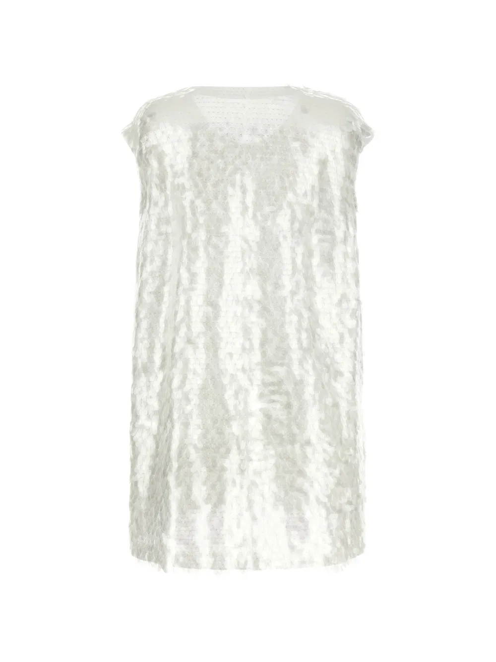 Norma Kamali Boyfriend Sequin Top - White 