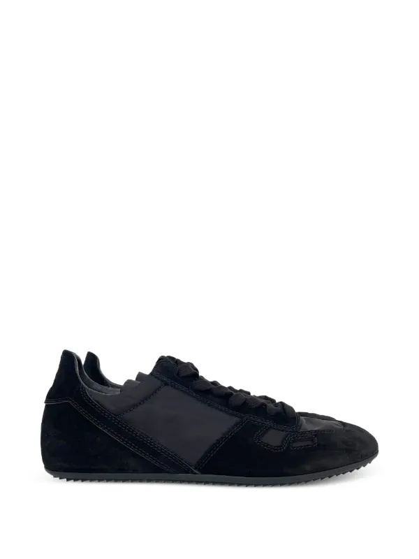 Rick Owens Lace-up Panelled Sneakers in Black