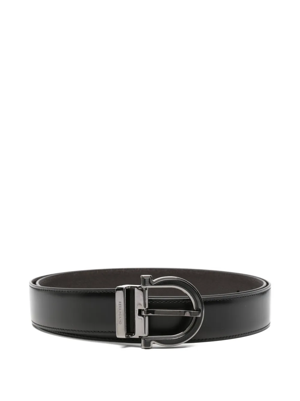 Ferragamo Gancio-buckle leather belt - Nero