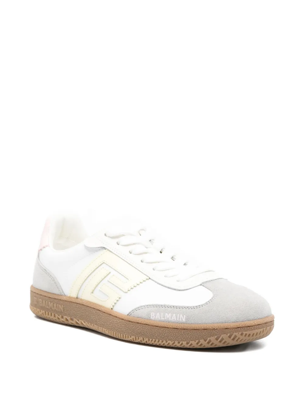 Balmain Swan leather sneakers Wit