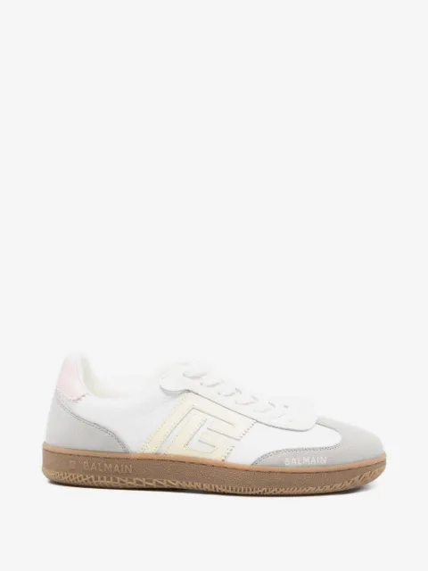 Balmain Swan trainers in calfskin and nylon