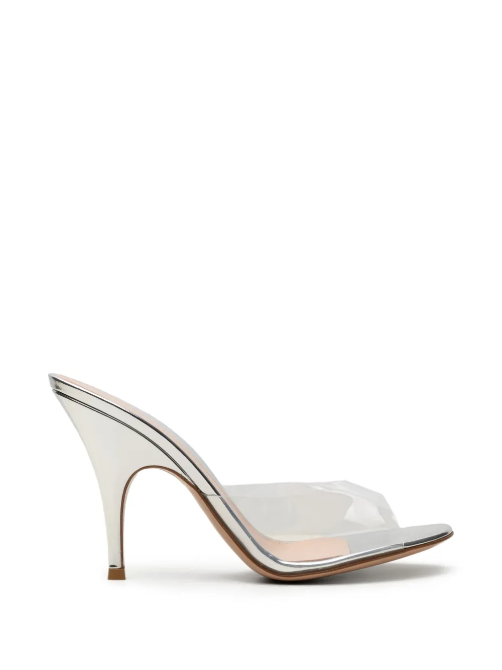 Gianvito Rossi Sofia metallic transparent-strap mules - Weiß