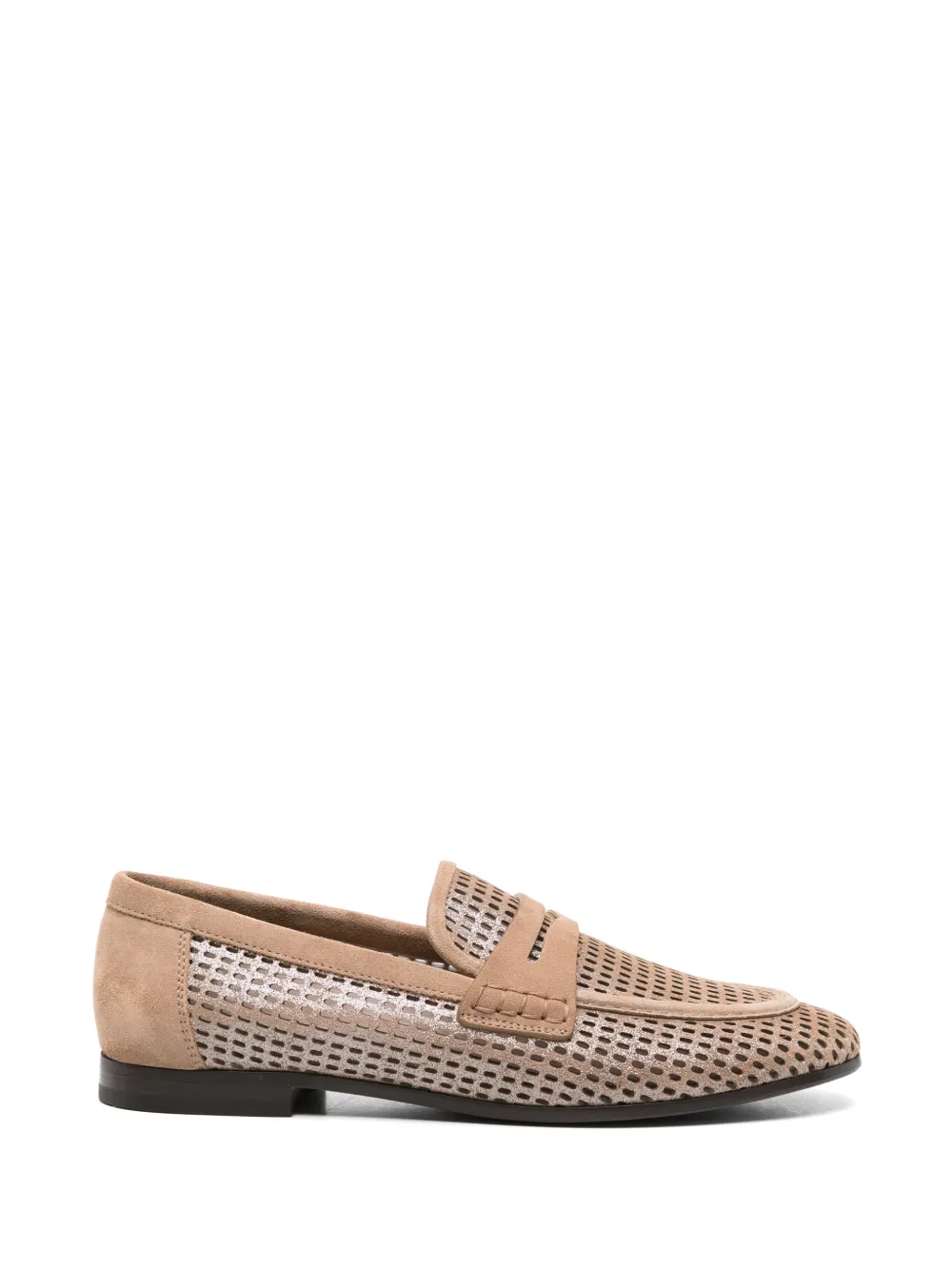 Brunello Cucinelli perforated suede loafers - Toni neutri