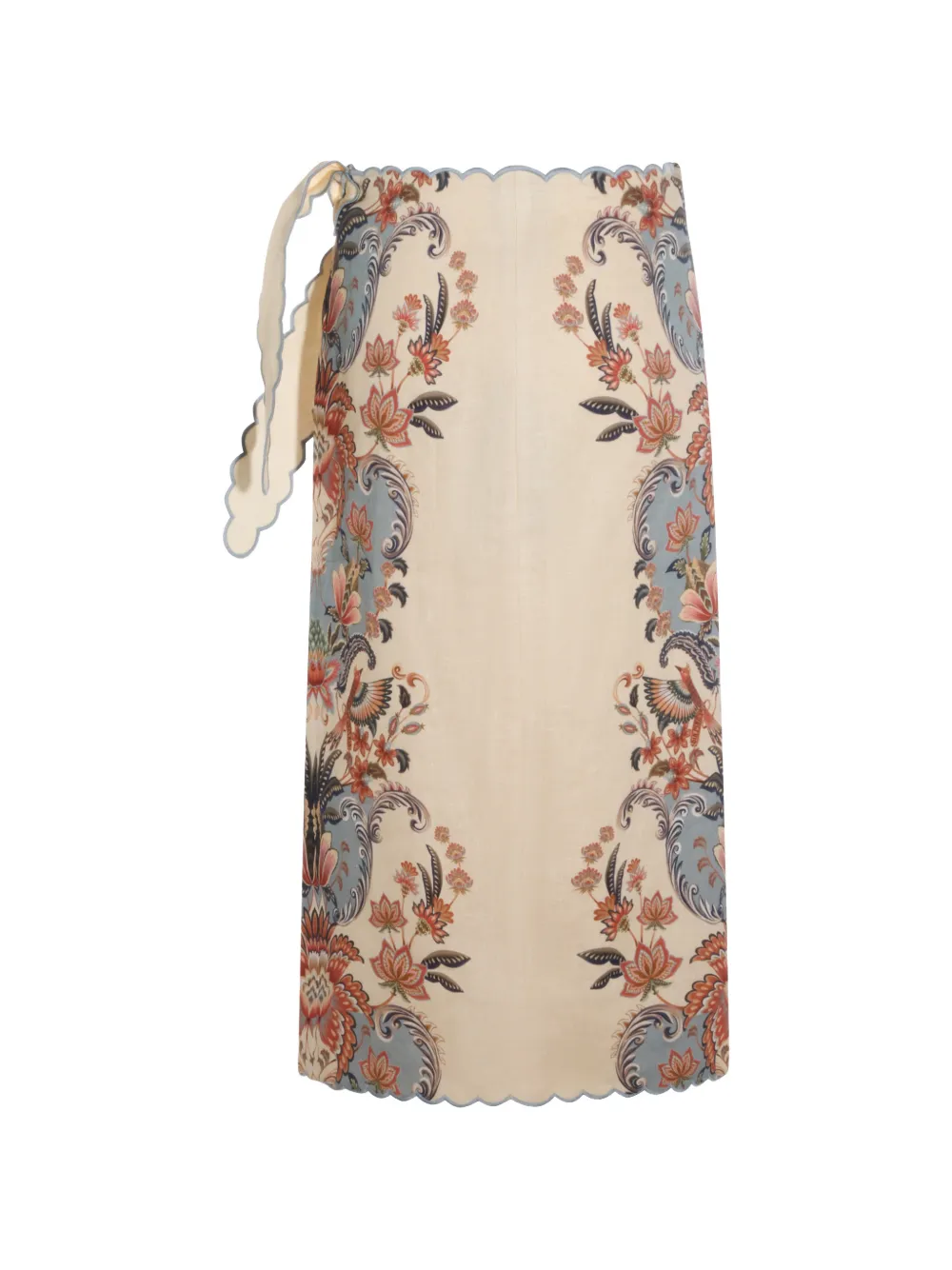 FARM Rio Rok met gewelfde afwerking en bloemenprint Beige