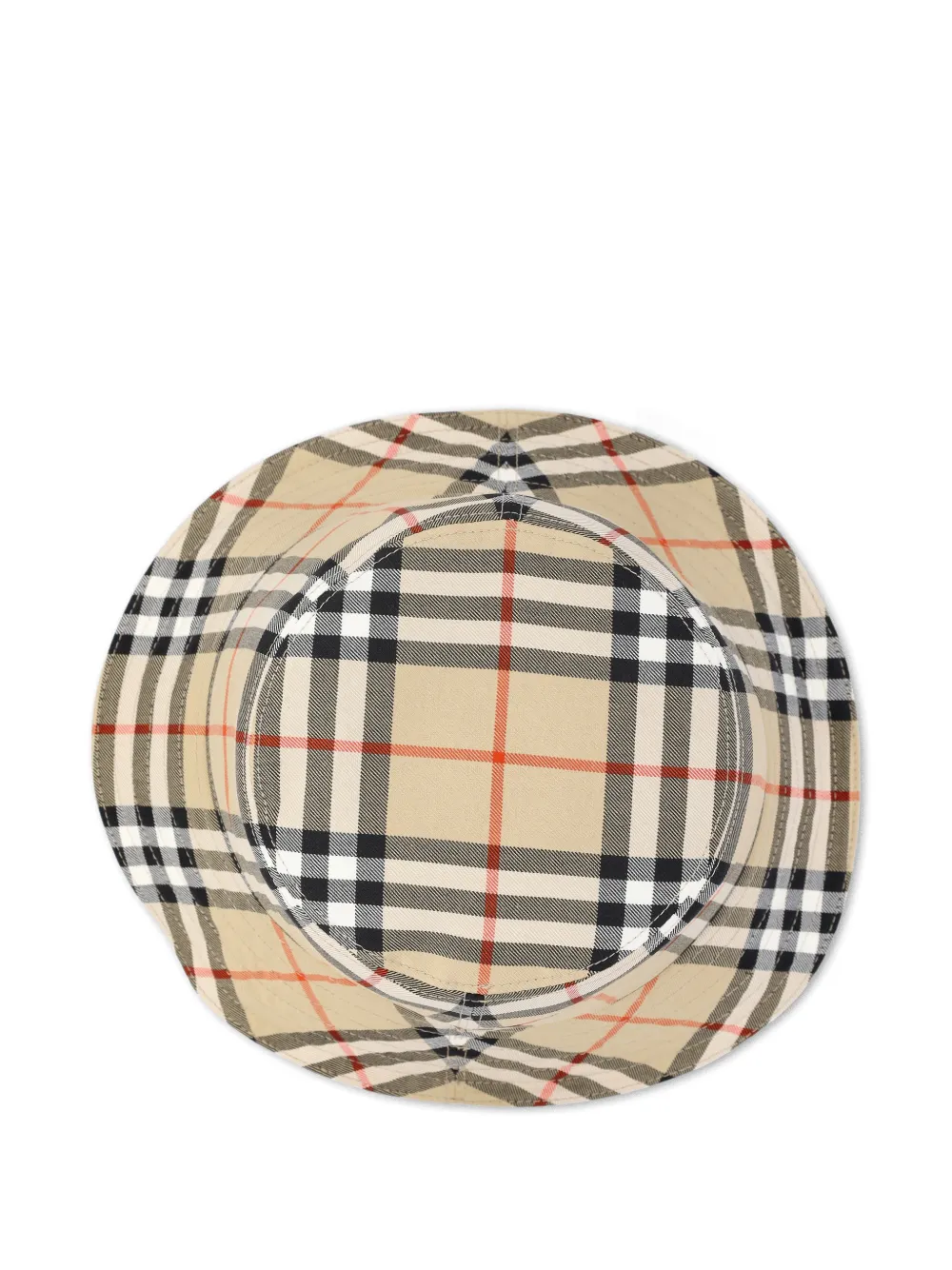  Burberry Plaid Bucket Hat - Neutrals 