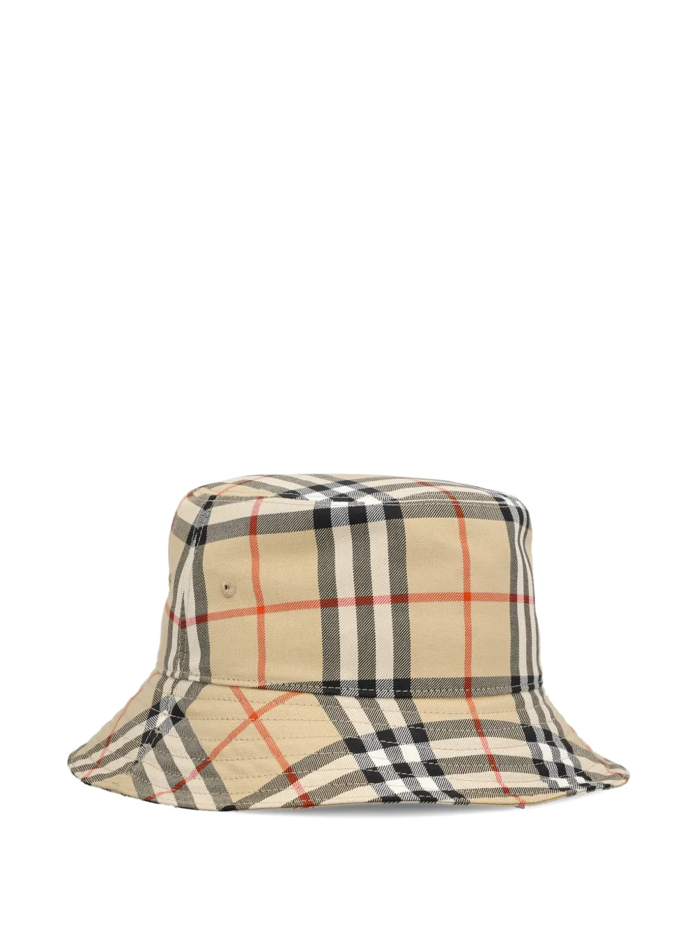  Burberry Plaid Bucket Hat - Neutrals 