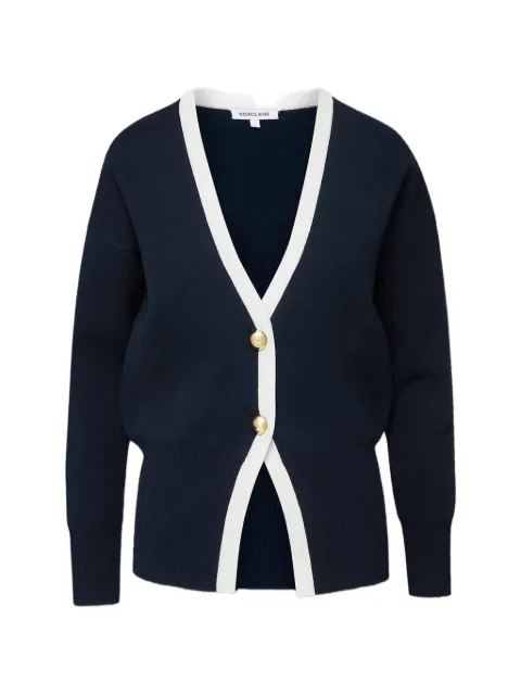 Veronica Beard suéter tejido con botones y cuello en V