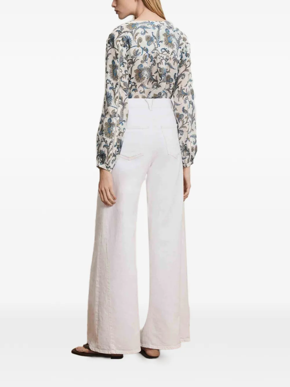  Veronica Beard Wide Jeans - White 
