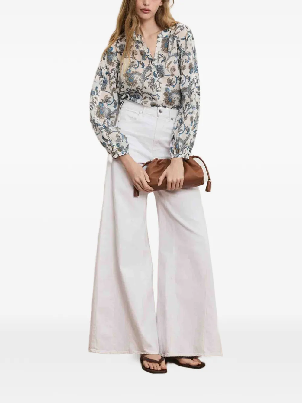  Veronica Beard Wide Jeans - White 