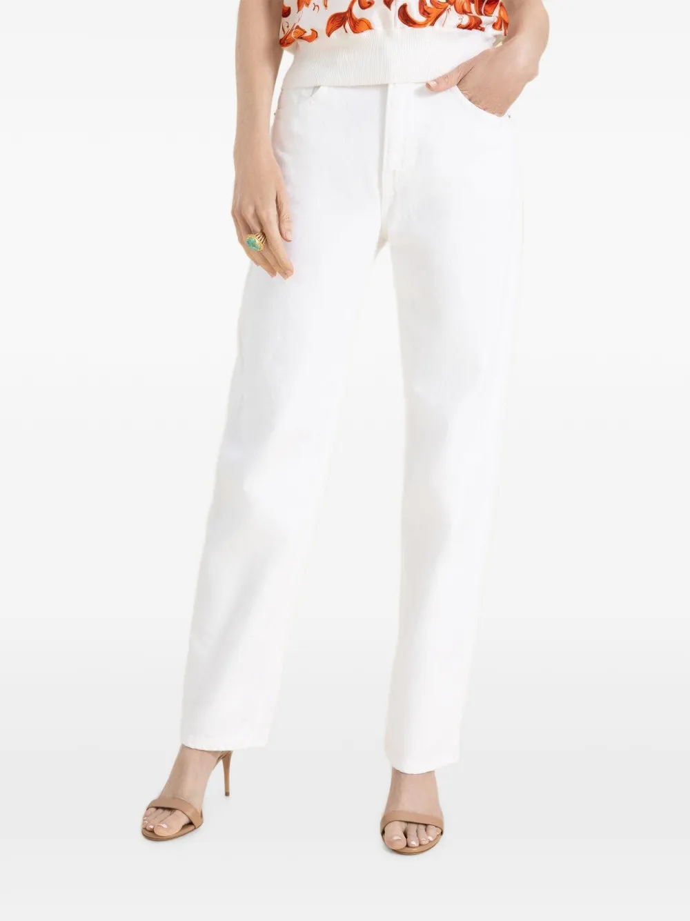 Veronica Beard Jeans met wijde pijpen Wit