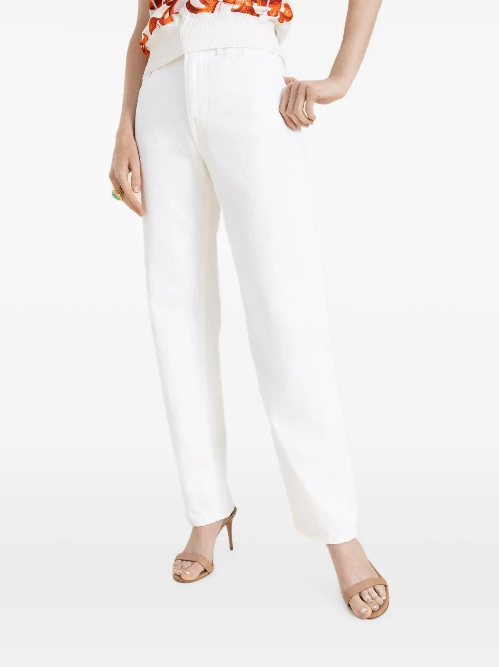 Veronica Beard Jeans met wijde pijpen Wit