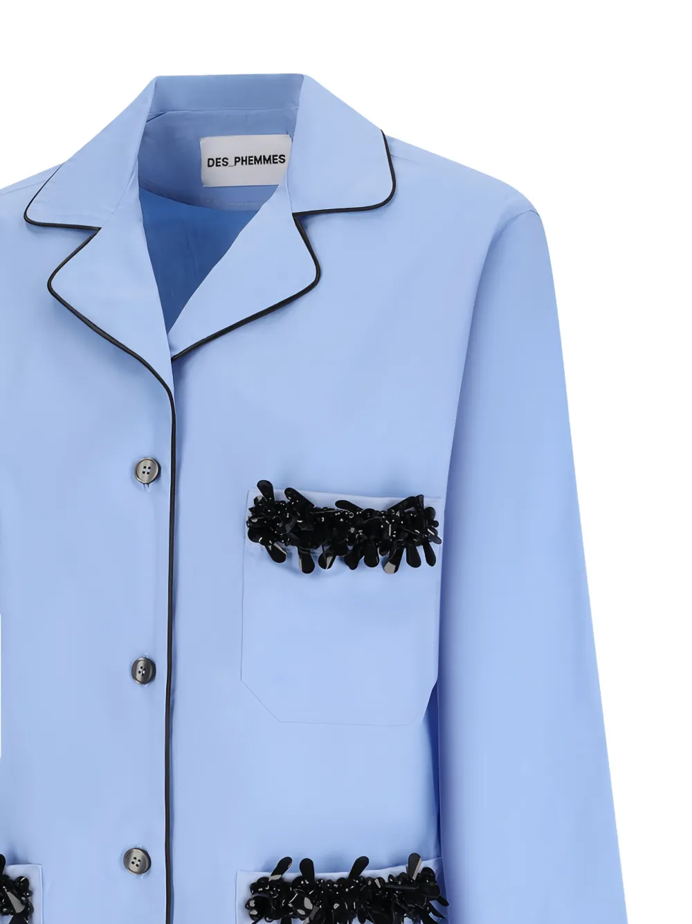  Des Phemmes Embellishment Shirt - Blue 
