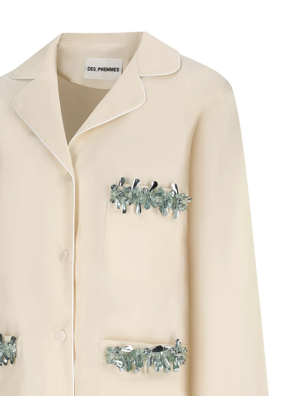  Des Phemmes Sequin Shirt - Neutrals 