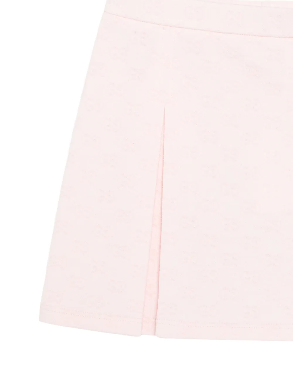  Gucci Kids Monogram Pleat Skirt - Pink 
