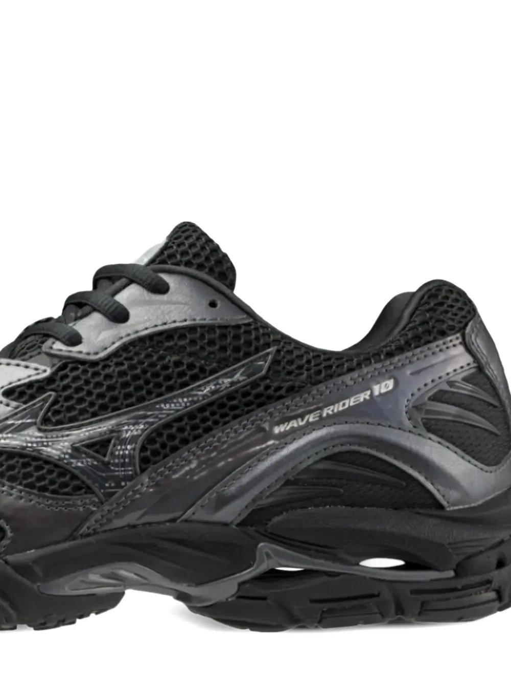 Mizuno Wave Rider 10 lace-up sneakers Zwart