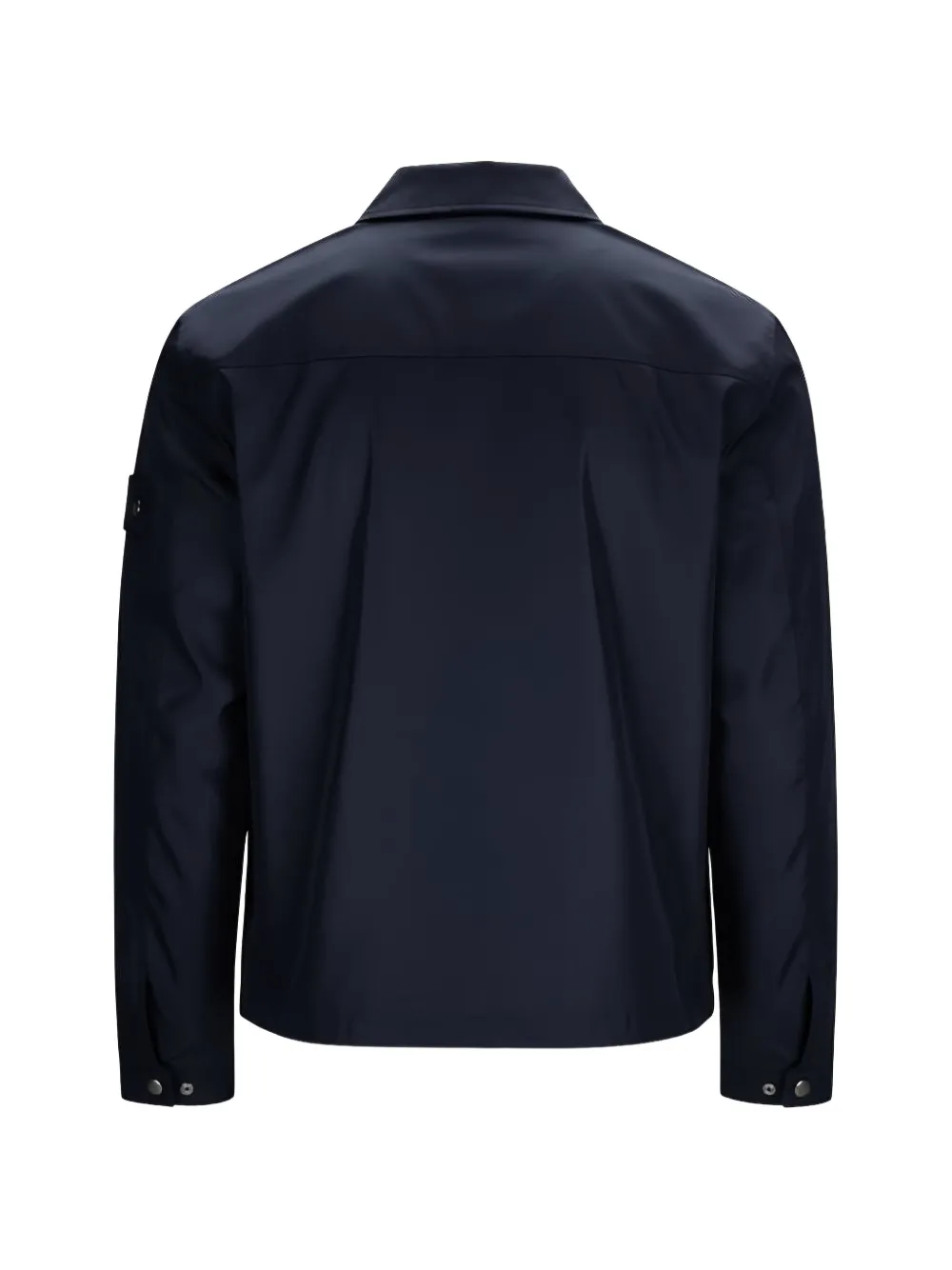 Stone Island logo-patch overshirt - Blau