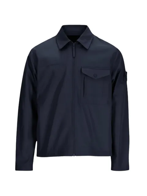 Stone Island logo-patch overshirt
