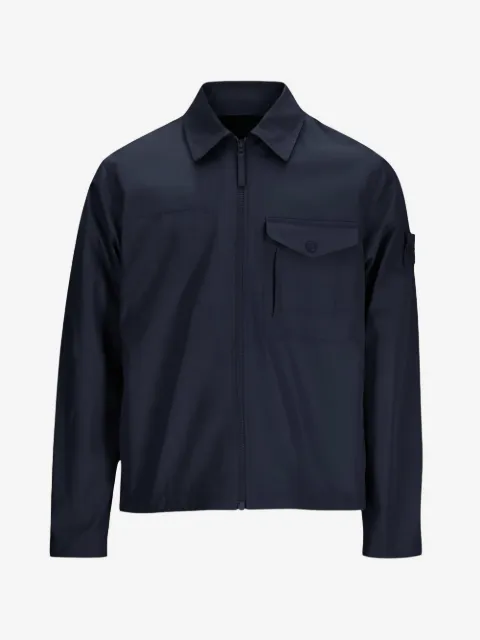 Stone Island 1200011 all-weather cotton canvas S.I. Ghost windproof and breathable regular-fit overshirt